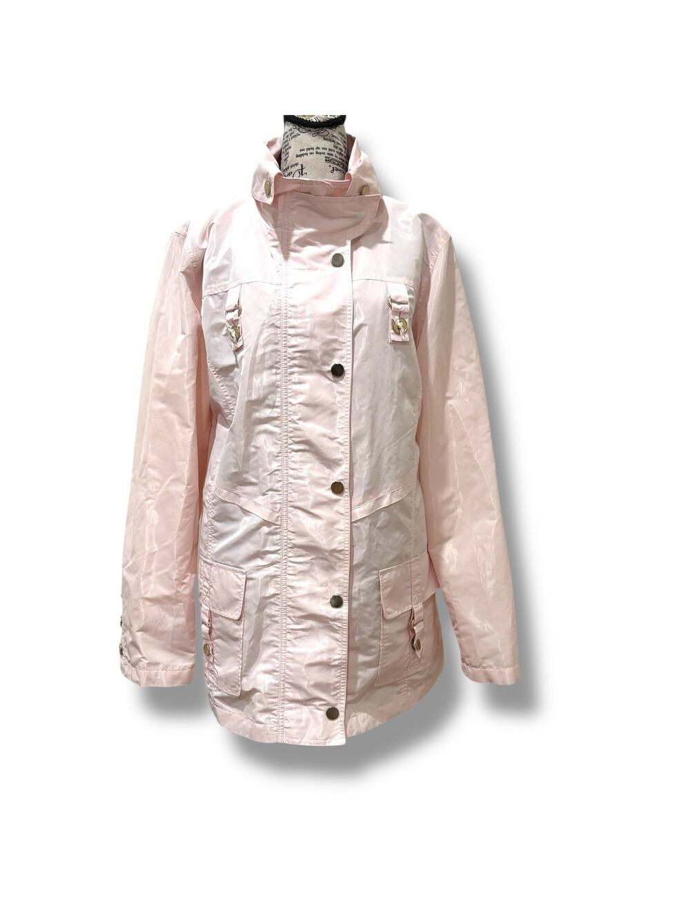 Marina Rinaldi Size 1X Pink Mid Length Jacket Max Mara 25